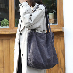 Large Canvas Women's Shoulder Shopper Bag Cotton Cloth Tote Bags for Women