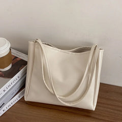 Large Capacity Women's Shoulder Bag - Solid Casual Tote