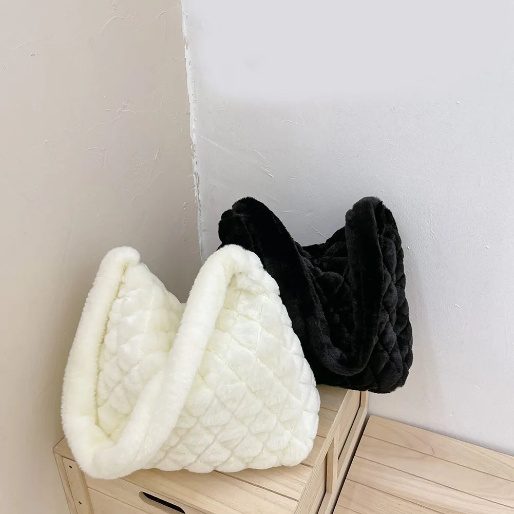 Soft Plush Women Shoulder Bag Fluffy Crossbody Casual Female Handbag