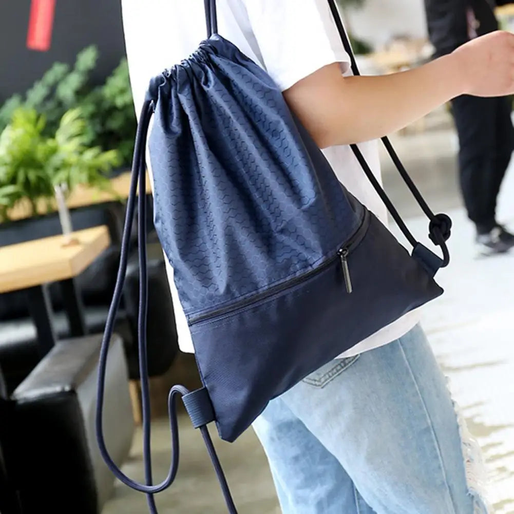 Large Capacity Waterproof Drawstring Backpack Outdoor Sport Storage Bag
