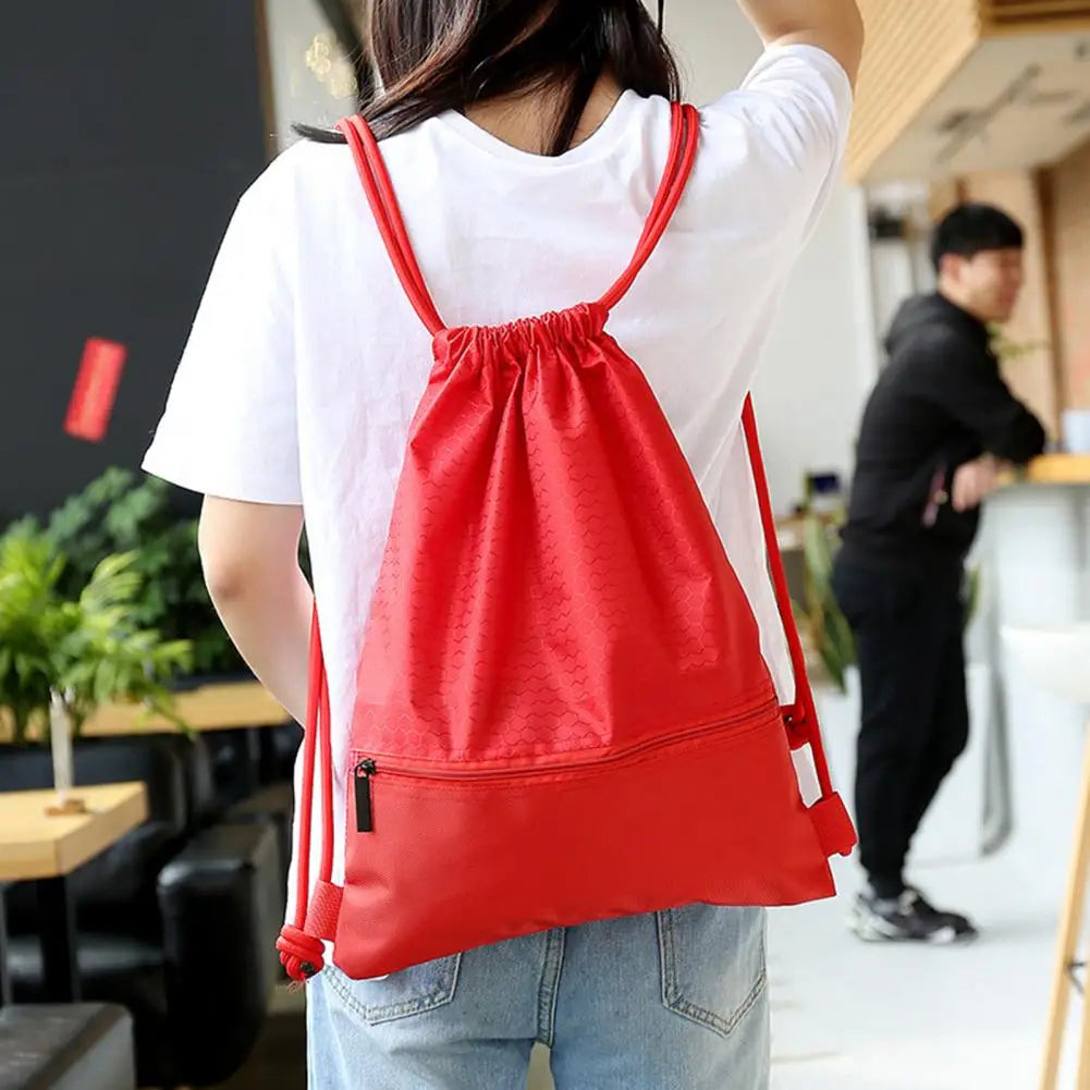 Large Capacity Waterproof Drawstring Backpack Outdoor Sport Storage Bag