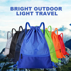 Large Capacity Waterproof Drawstring Backpack Outdoor Sport Storage Bag