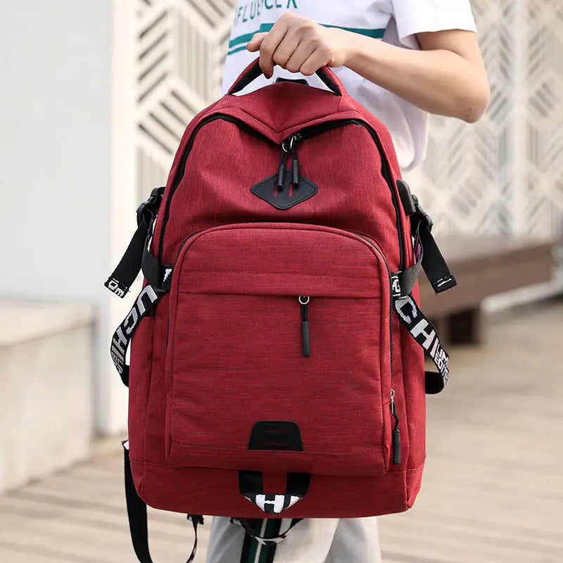Large Capacity Backpack Men Women 15 Inch Laptop Oxford High School College Stud