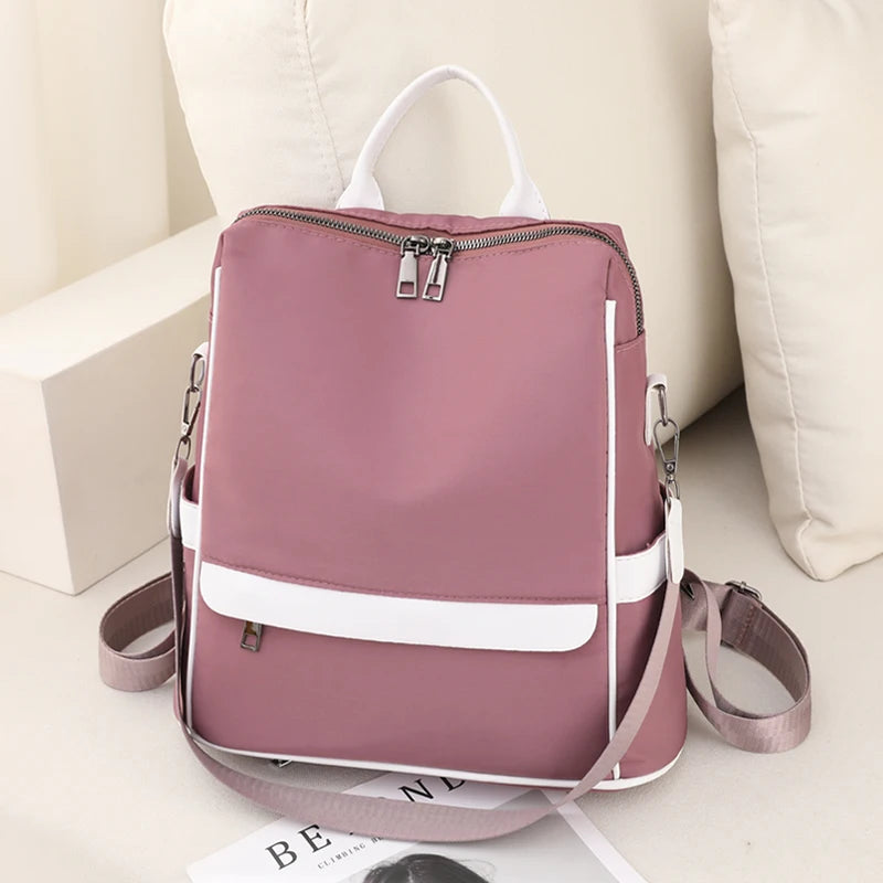 Large Capacity Backpacks for Women Pure Oxford Bagpack High Waterproof Travel Ru