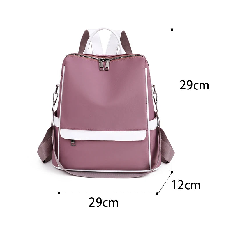 Large Capacity Backpacks for Women Pure Oxford Bagpack High Waterproof Travel Ru