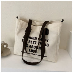 Large Capacity Canvas Shoulder Bag Women's Messenger Tote Handbag