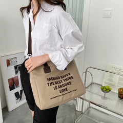 Large Canvas Shoulder Bag Tote Handbag