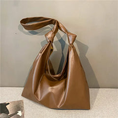 Large Capacity Women's Shoulder Bag PU Tote Casual Handbag