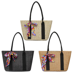 Large Capacity Beach Shopping Bags Woven Shoulder Bag Women Straw Handbags