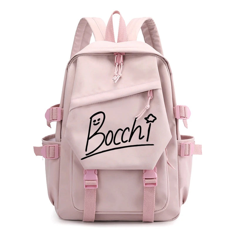 Bocchi The Rock Anime Travel Bags Women Pink Shopping Bag Multifunction Backpack