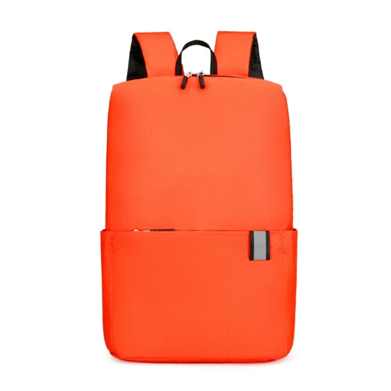 Large Capacity Nylon Backpack with Reflective Stripe