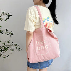 Retro Ins Letter Printing Shoulder Tote Handbag