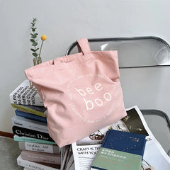 Retro Ins Letter Printing Shoulder Tote Handbag