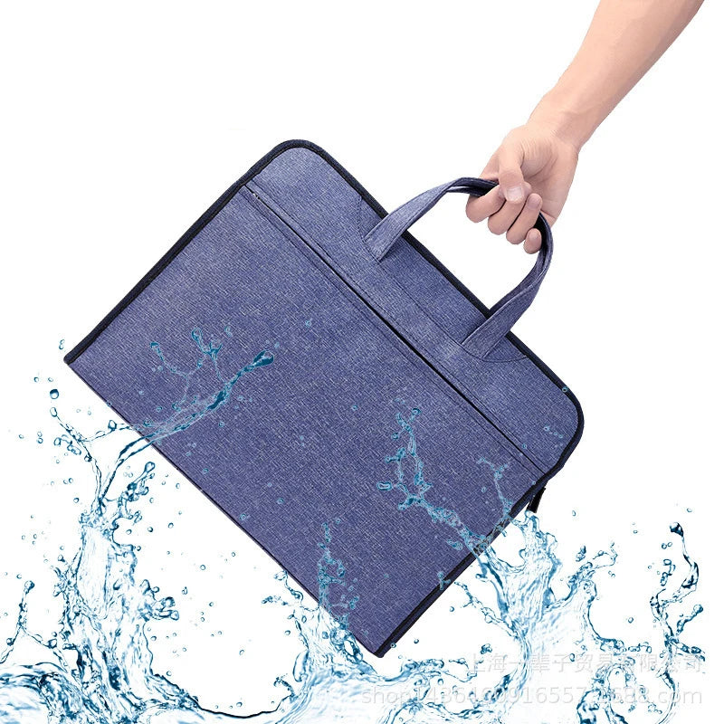 Large Capacity Briefcase A4 File Folder Business Paper Bag