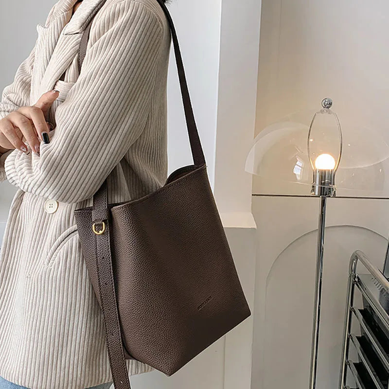 Large Capacity Bucket Handbags Shoulder Bags for Women Female Shopper Bag