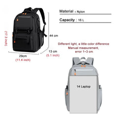 Large Capacity Business Backpack Men's Solid Laptop Bag