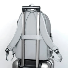 Large Capacity Business Backpack Men's Solid Laptop Bag