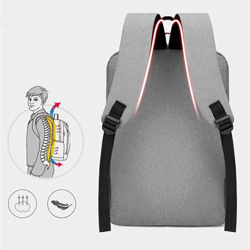 Large Business Laptop Backpack USB Men's Bagpack For Teens