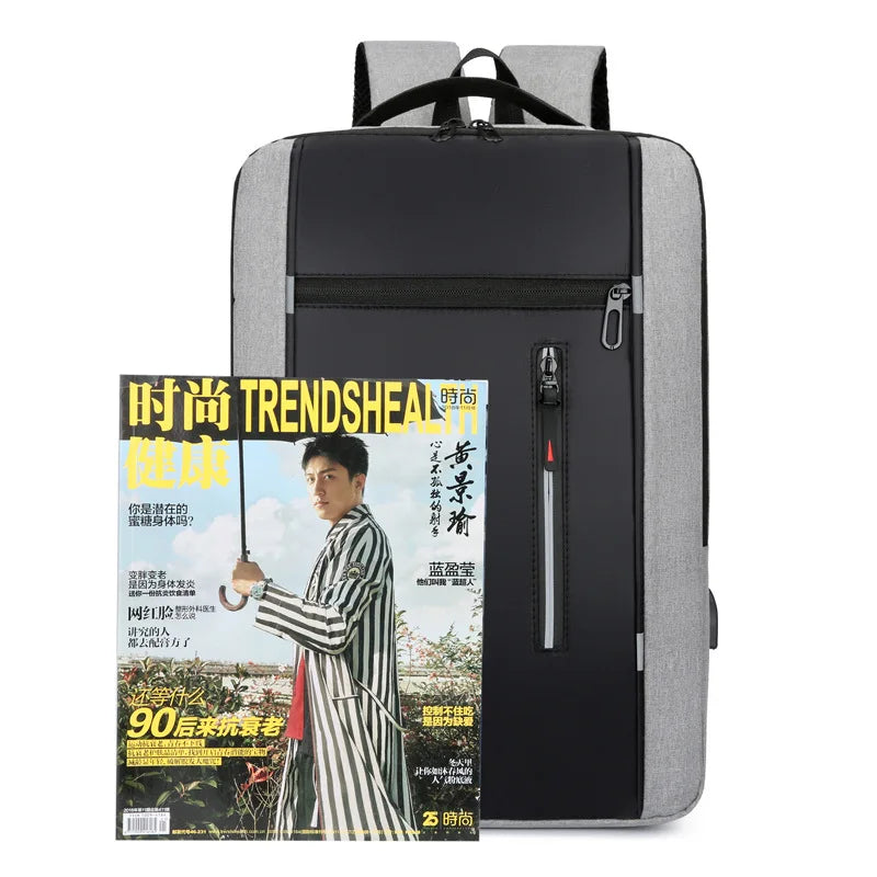 Large Business Laptop Backpack USB Men's Bagpack For Teens