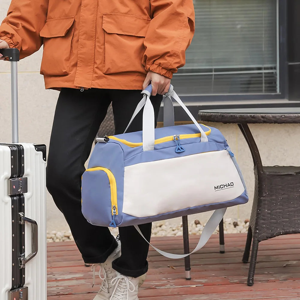 Large Capacity Travel Fitness Bag Wet Dry Separation Shoe Compartment