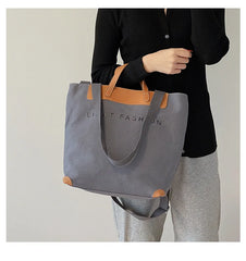 Large Capacity Canvas Bag Top-handle Bags for Women Female Purses and Handbags