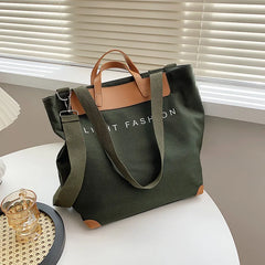Large Capacity Canvas Bag Top-handle Bags for Women Female Purses and Handbags