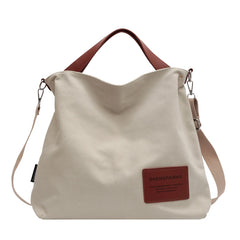 Large Capacity Canvas Bag Women Fashionable Pocket Shoulder Bags for Girls