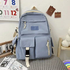 Large Canvas Backpack Light Travel Bag
