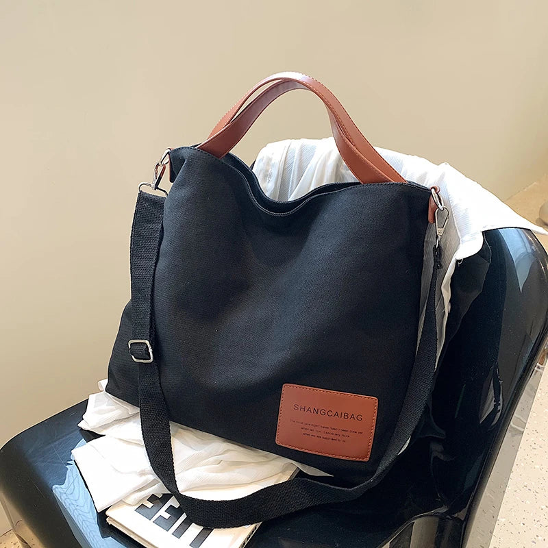 Large Capacity Cotton Shoulder Bags for Women