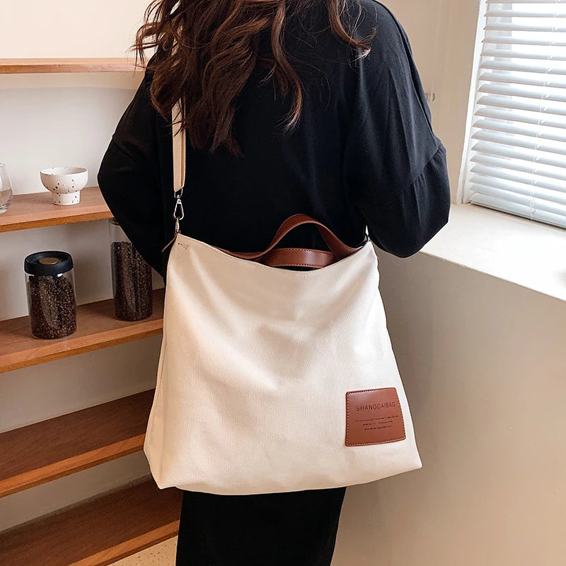 Large Capacity Cotton Shoulder Bags for Women