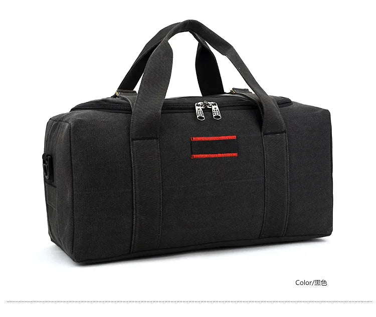Large Capacity Canvas Men's Bag Travel Shoulder Bag Thickened Travel Bag