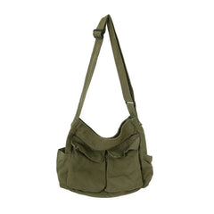 Canvas Shoulder Bag Soft Denim Travel Bag Women