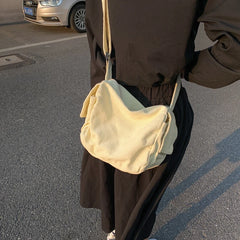 Large Capacity Canvas Shoulder Bags Soft Denim Leisure Travel Bag for Women