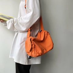 Large Capacity Canvas Shoulder Bags Soft Denim Leisure Travel Bag for Women