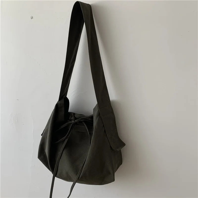 Large Capacity Canvas Shoulder Bags Soft Travel Women Handbag Shopper Bag