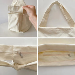 Large Capacity Canvas Shoulder Bags Women Lazy Casual Crossbody All-match