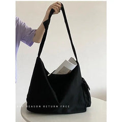 Large Capacity Canvas Shoulder Bags Women Lazy Casual Crossbody All-match