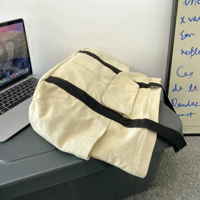 Canvas Shoulder Bags for Women Soft Totes