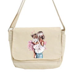 Canvas Shoulder Bag Harajuku Diagonal Crossbody Money Bag Mom Image Printed