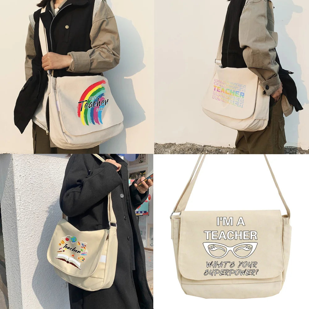 Japanese Harajuku Canvas Shoulder Bag for Women