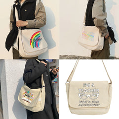 Japanese Harajuku Canvas Shoulder Bag for Women