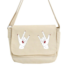 Large Capacity Canvas Shoulder Bags for Women Japanese Harajuku Diagonal Bag