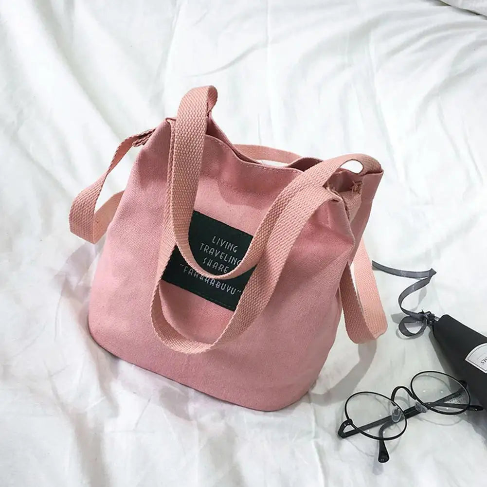 Large Capacity Canvas Women Shoulder Bag Crossbody Handbag