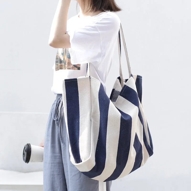 Large Canvas Tote Multifunctional Casual Shoulder Bag