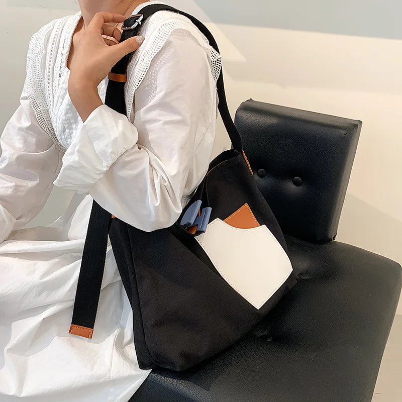 Large Capacity Canvas Women's Bag Female Big Crossbody Shoulder Bags Shopper
