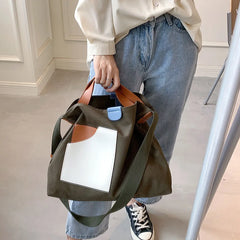 Large Capacity Canvas Women's Bag Female Big Crossbody Shoulder Bags Shopper