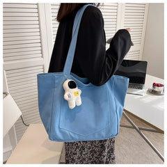 Large Capacity Canvas Women's Shoulder Bag Travel Totes Purse