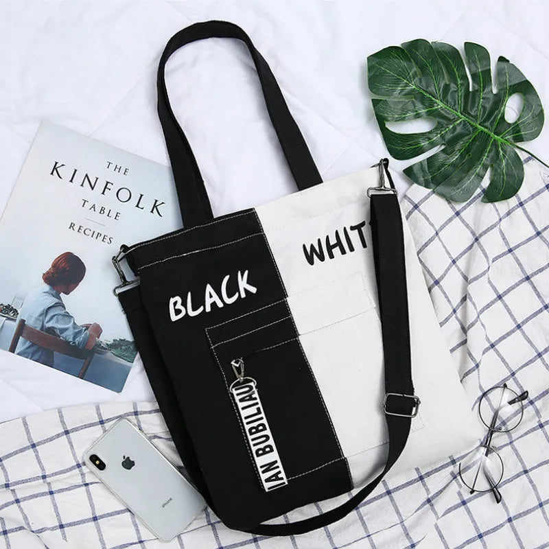 Large Capacity Canvas Women's Shoulder Bag Casual All-match Crossbody Bags