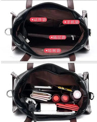 Vintage PU Leather Crossbody Bag Large Capacity Casual Tote Bag for Women