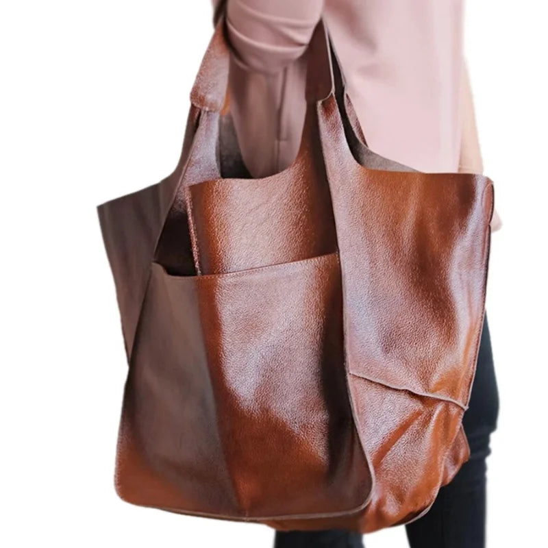 Casual Women Handbags Large Capacity PU Leather Shoulder Bag
